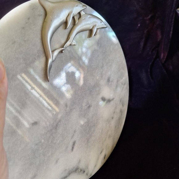 Lindsay Claire Marble Cheese Rd 8" Board with knife - Picture 9 of 14